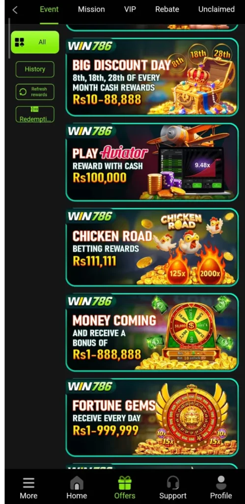 Win786 Game Bonuses