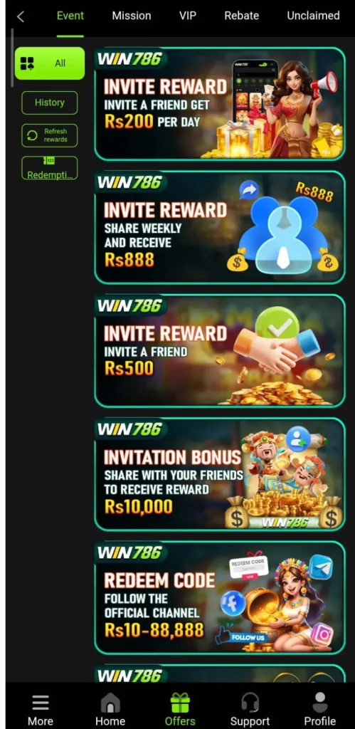Win786 Game Promotions